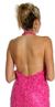 Halter-Neck Formal Prom Dress with Bare Back back in Fuchsia